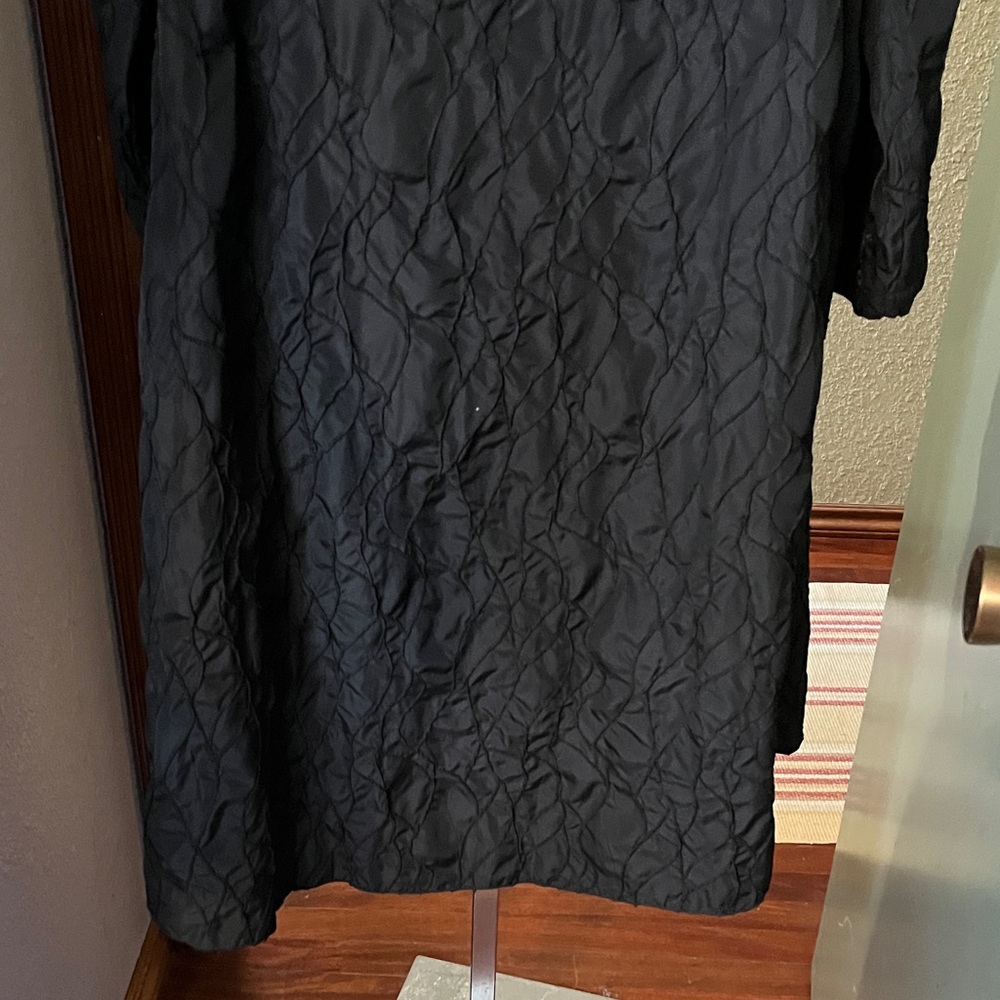 ❇️NWOT Transparente Statement Coat-Textured Black Long Button Sz XL - Picture 9 of 13